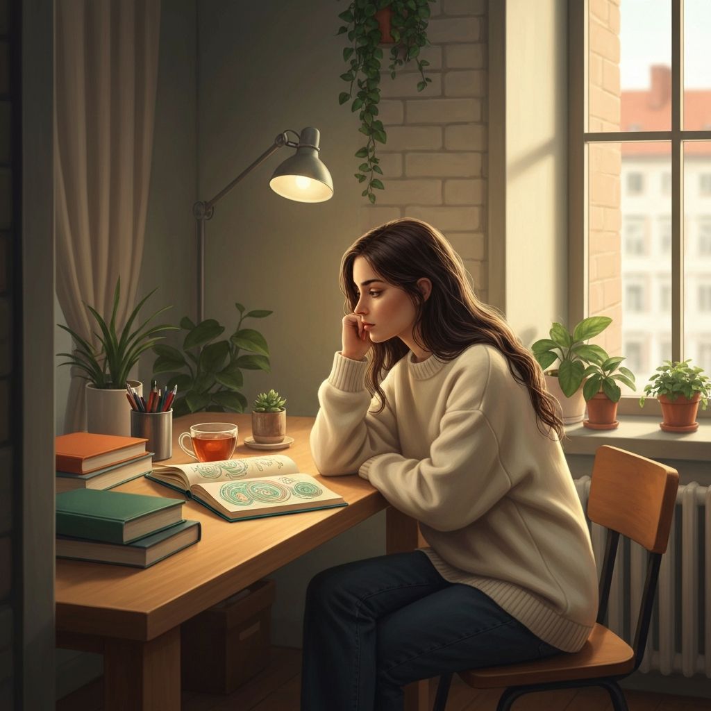 Person in alltäglicher Umgebung