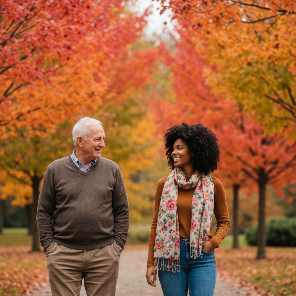 Freunde beim Spaziergang